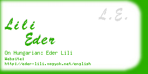 lili eder business card